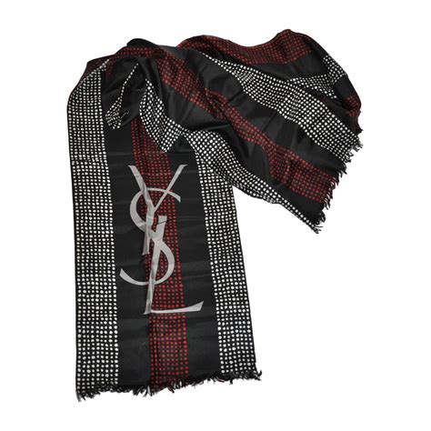 ysl scarf silk|yves saint laurent silk scarf.